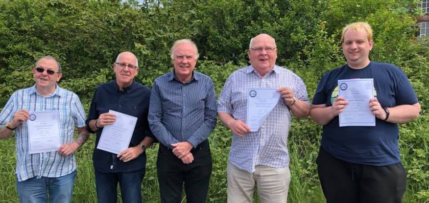 Some of our members with their certificates